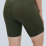 ES16 Performance Tights Army Green med lommer på siden