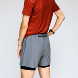 ES16 Performance shorts med innershorts. Grey
