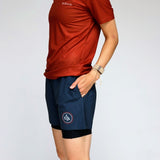 ES16 Performance shorts med innershorts. Petrolium