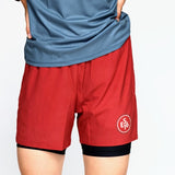 ES16 Performance shorts med innershorts. Red
