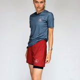 ES16 Performance shorts med innershorts. Red