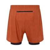 ES16 Performance shorts med innershorts.  Rust