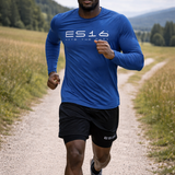 ES16 Løbetrøje LS – Performance Merino Blend Blue