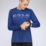 ES16 Løbetrøje LS – Performance Merino Blend Blue