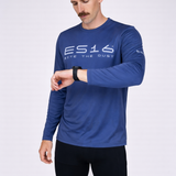 ES16 Løbetrøje LS – Performance Merino Blend Blue